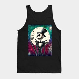 Elevate Your Holidays: Unique Jack Skellington Christmas Art for a Whimsical Celebration! Tank Top